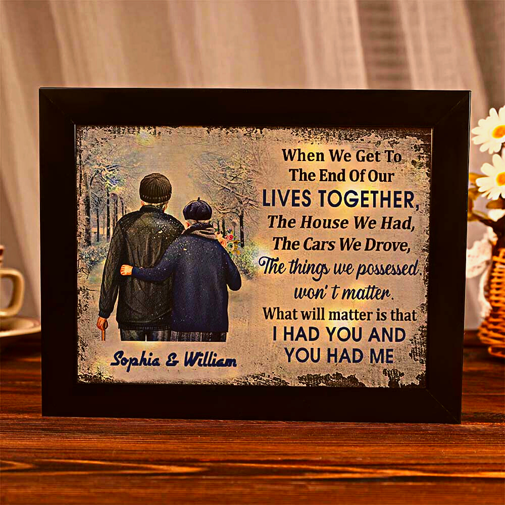 Valentine's Day Gift, When We Get To The End Of Our Lives Together, Personalised Luminous Photo Frame For Couple-Jessemade AU