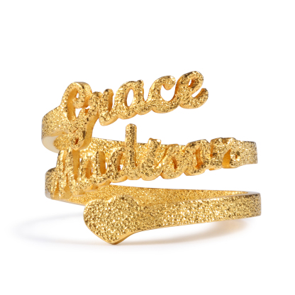 Personalised Family Name Ring Custom 2 Names Gifts For Women-Jessemade AU