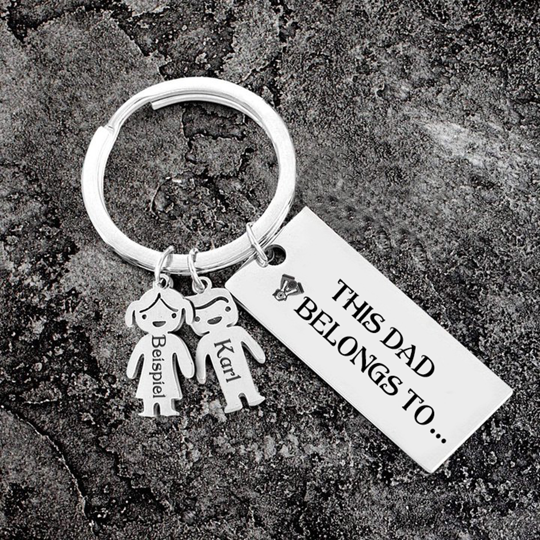 1 Name-Personalised 1 Child's Name Keychain Gift for Mum Dad-Jessemade AU