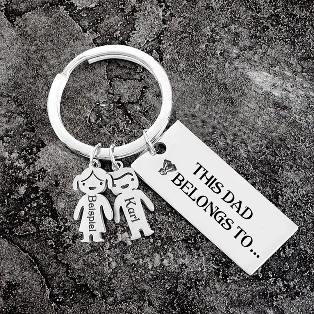 1 Name-Personalised 1 Child's Name Keychain Gift for Mum Dad-Jessemade AU