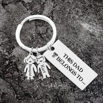 1 Name-Personalised 1 Child's Name Keychain Gift for Mum Dad-Jessemade AU