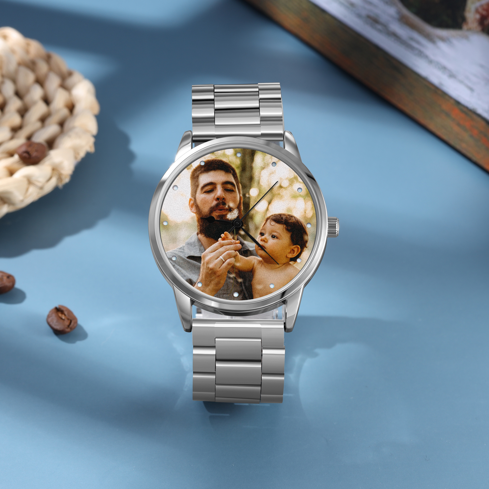 gift Photo Watch - Personalised Engraved Watch Bracelet For Him-Jessemade AU