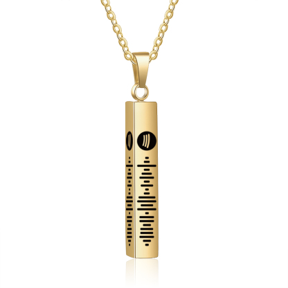 Personalised Music Spotify Code Bar Necklace Custom Spotify Scan Code-Jessemade AU