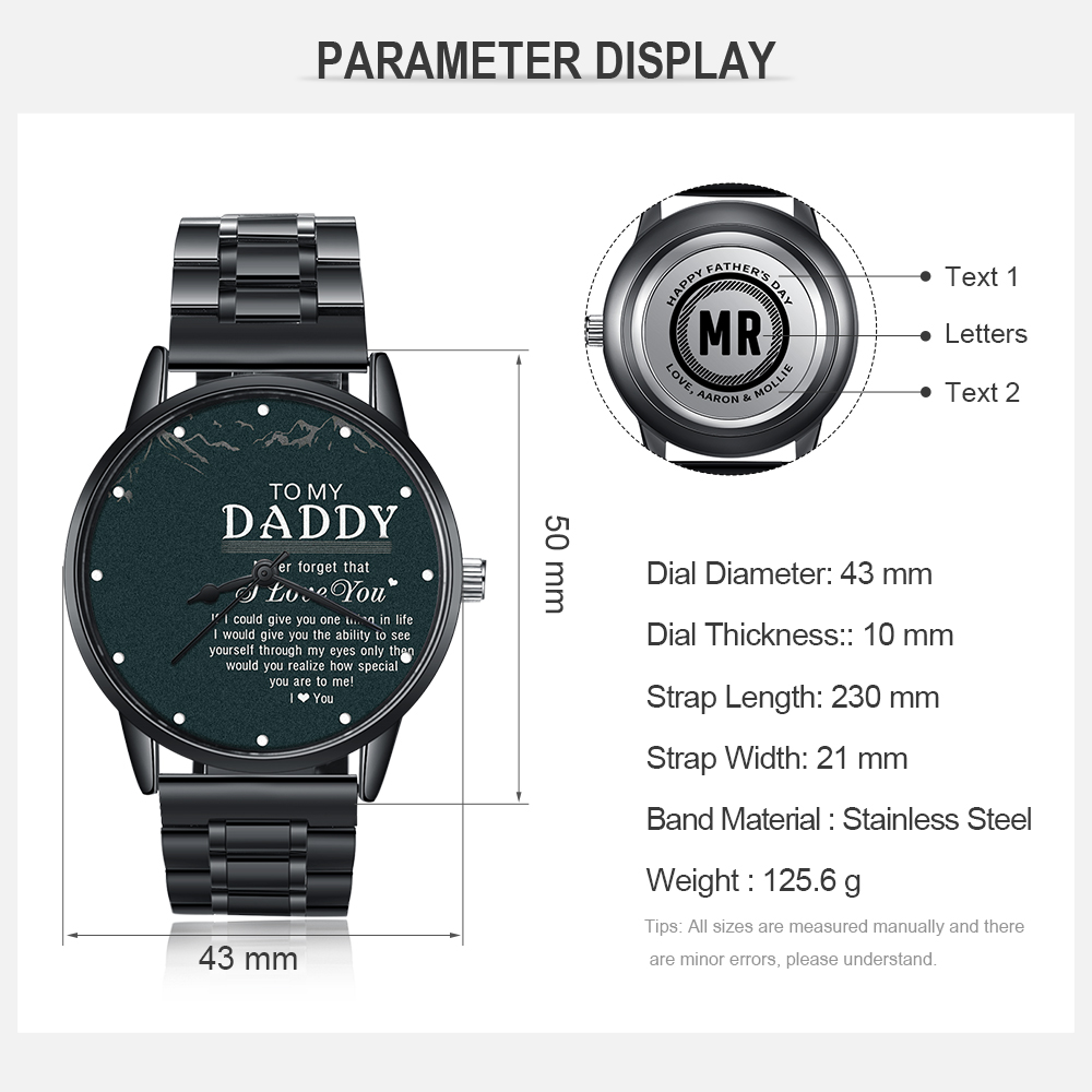 Personalised Photo Watch Customised Mechanical Watch Gifts for Him-Jessemade AU