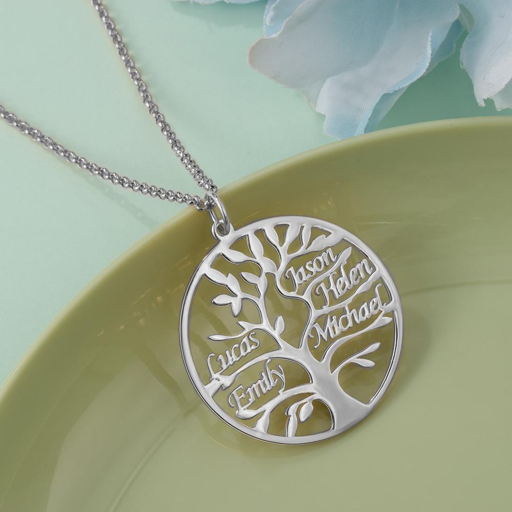 Personalised Family Tree Name Necklace Custom 7 Names Name Necklace-Jessemade AU