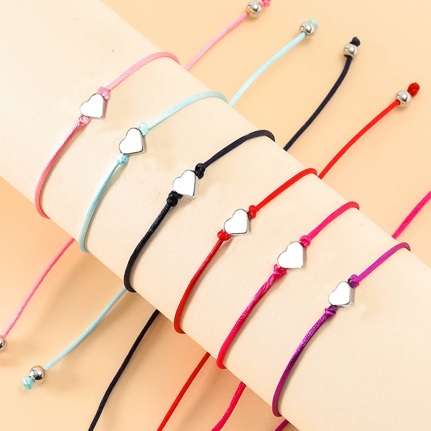 Women Bracelet Dainty Teen Heart Bracelet Back To School Adjustable Bracelet for Girls-Jessemade AU