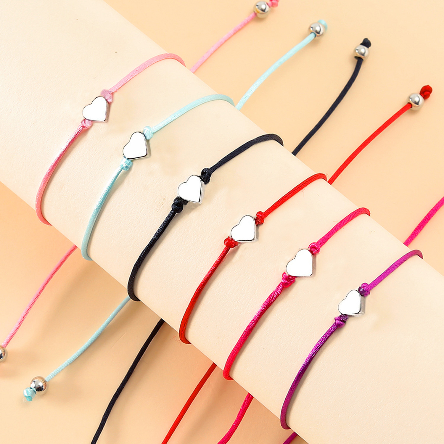 Women Bracelet Dainty Teen Heart Bracelet Back To School Adjustable Bracelet for Girls-Jessemade AU