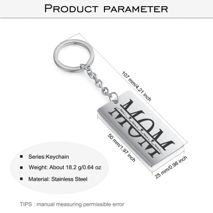 Personalised Keychain Engraved 4 Names Keychain Gifts For Mom-Jessemade AU