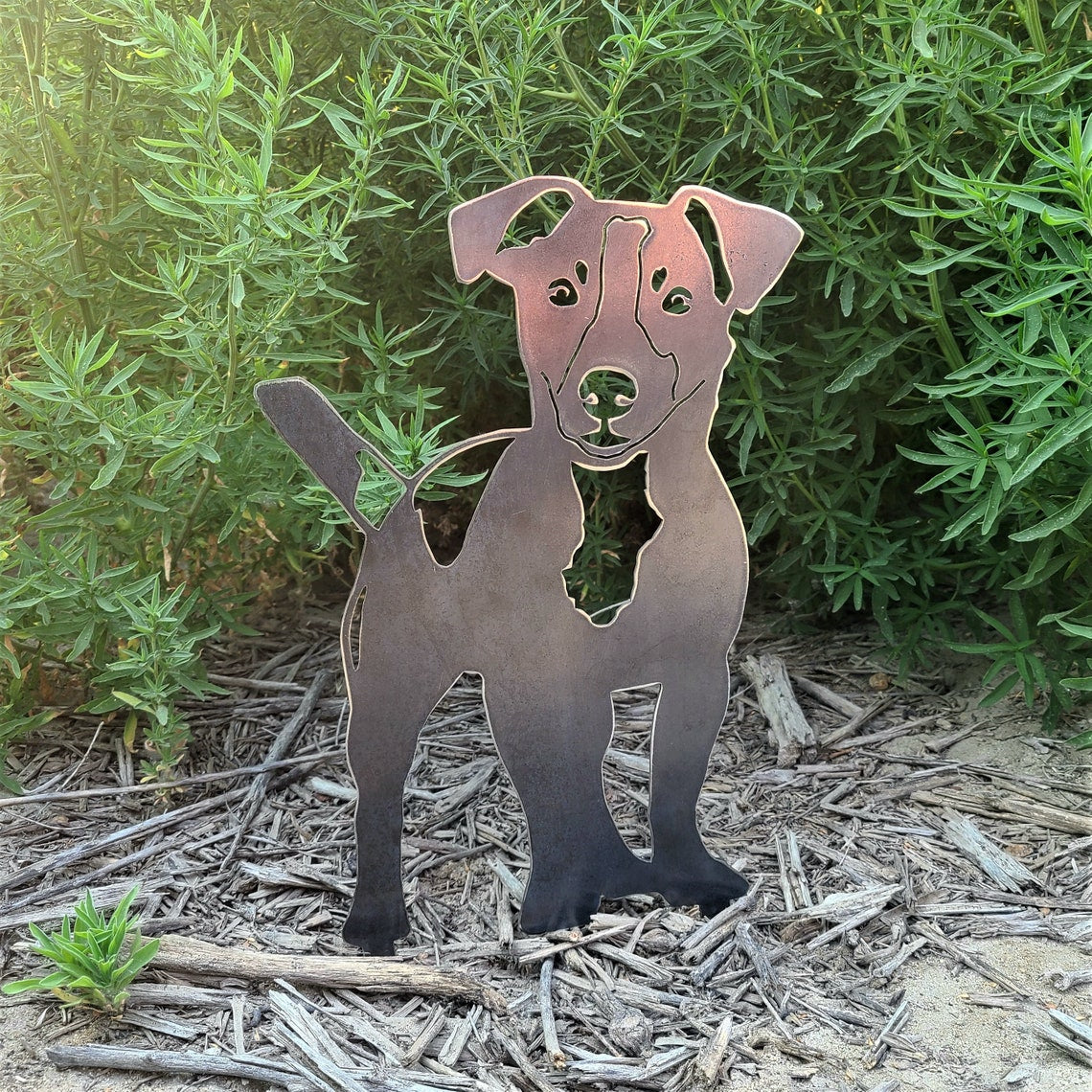 Jack Russell Terrier Metal Dog Silhouette Garden Yard Decoration-Jessemade AU
