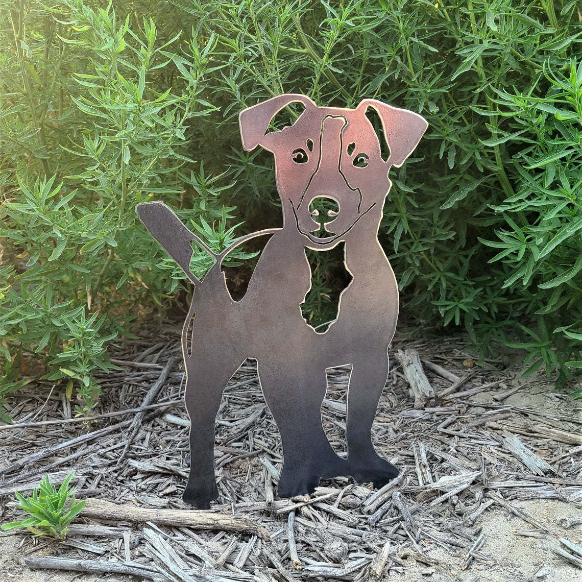 Jack Russell Terrier Metal Dog Silhouette Garden Yard Decoration-Jessemade AU