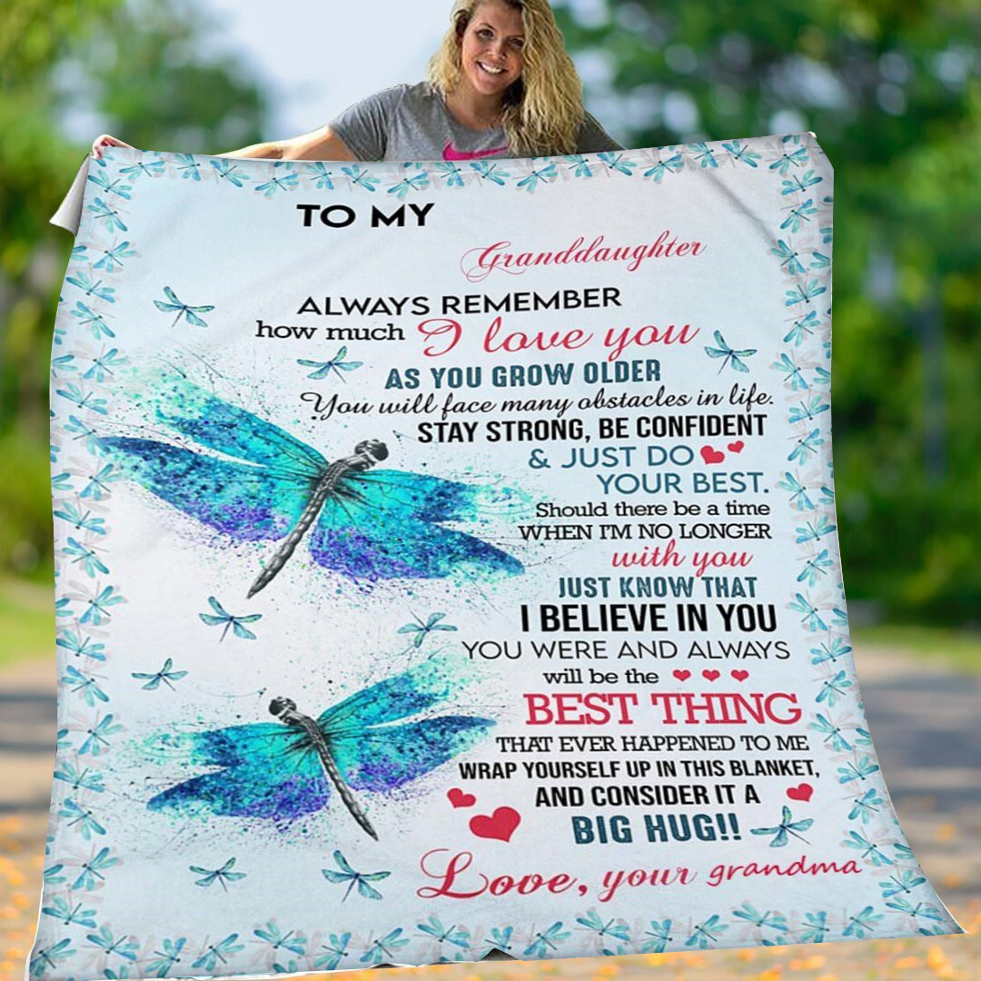 Grandma To Granddaughter, Always Remember How Much I Love You, Flannel Blanket-Jessemade AU