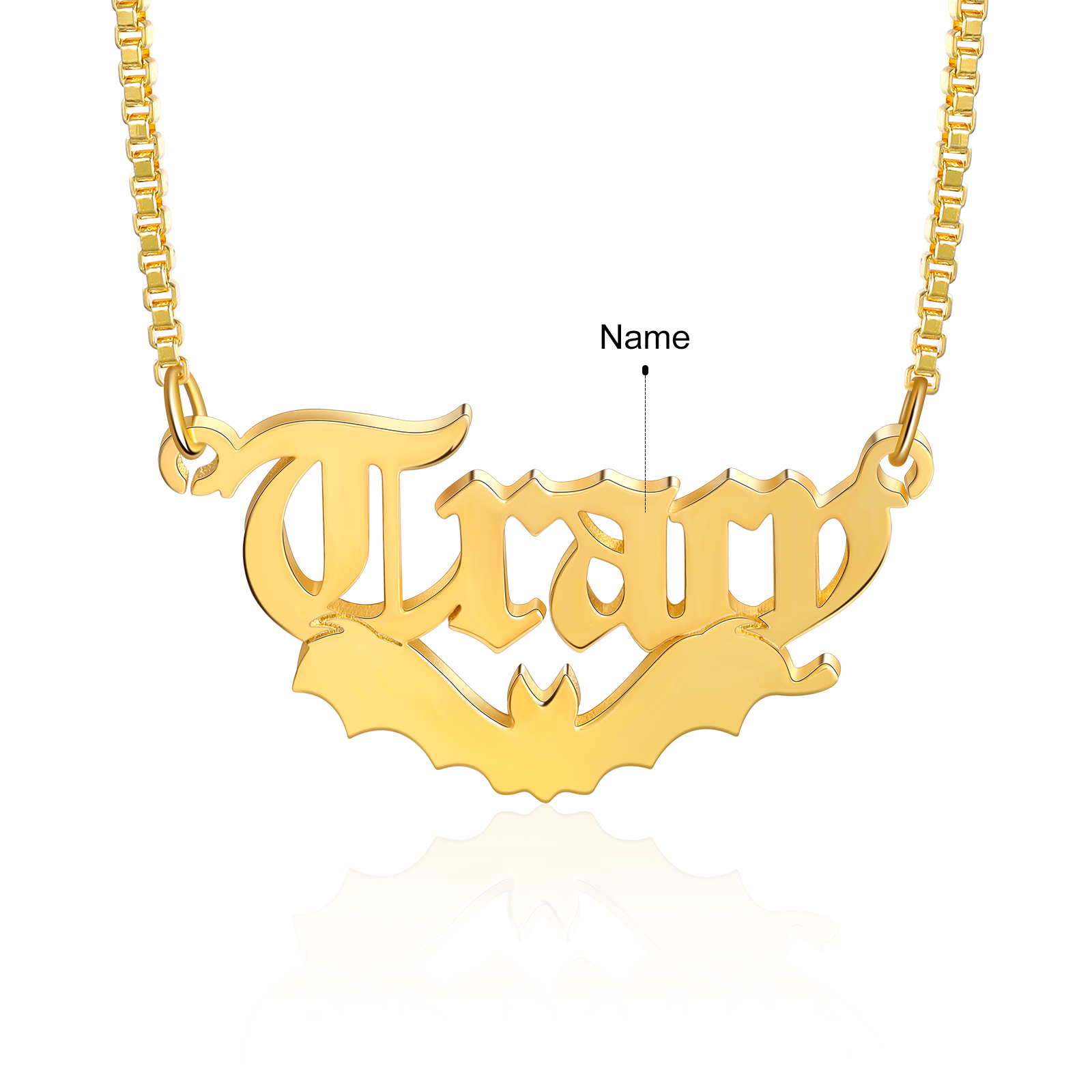 Personalised Halloween Necklace Custom 1 Name Necklace Gift For Women-Jessemade AU