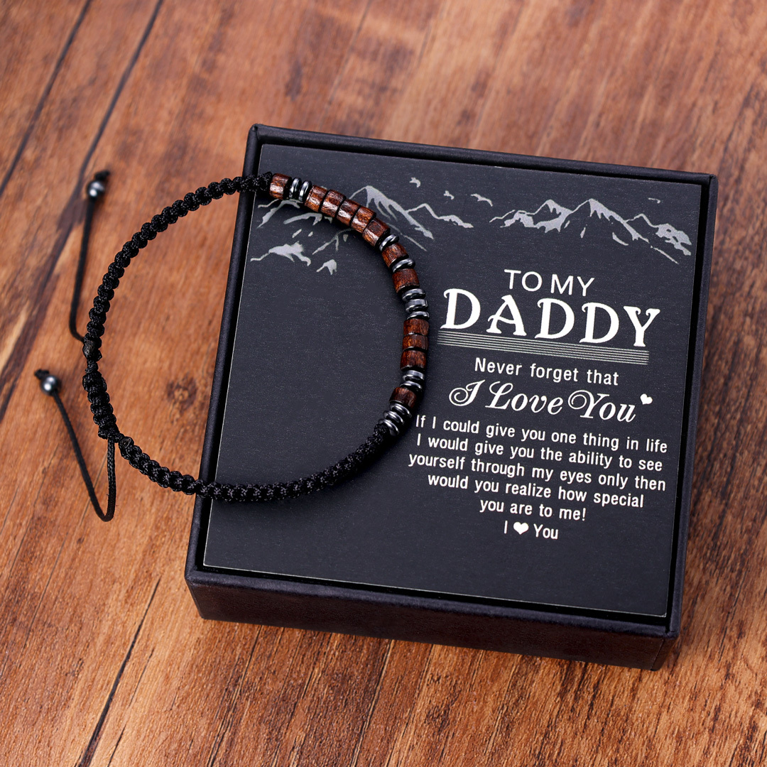 To My Daddy I Love You Morse Code Bracelet Hidden Message Bracelet Creative Gift For Father-Jessemade AU