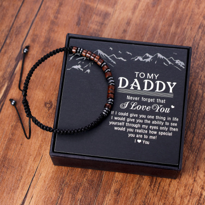 To My Daddy I Love You Morse Code Bracelet Hidden Message Bracelet Creative Gift For Father-Jessemade AU