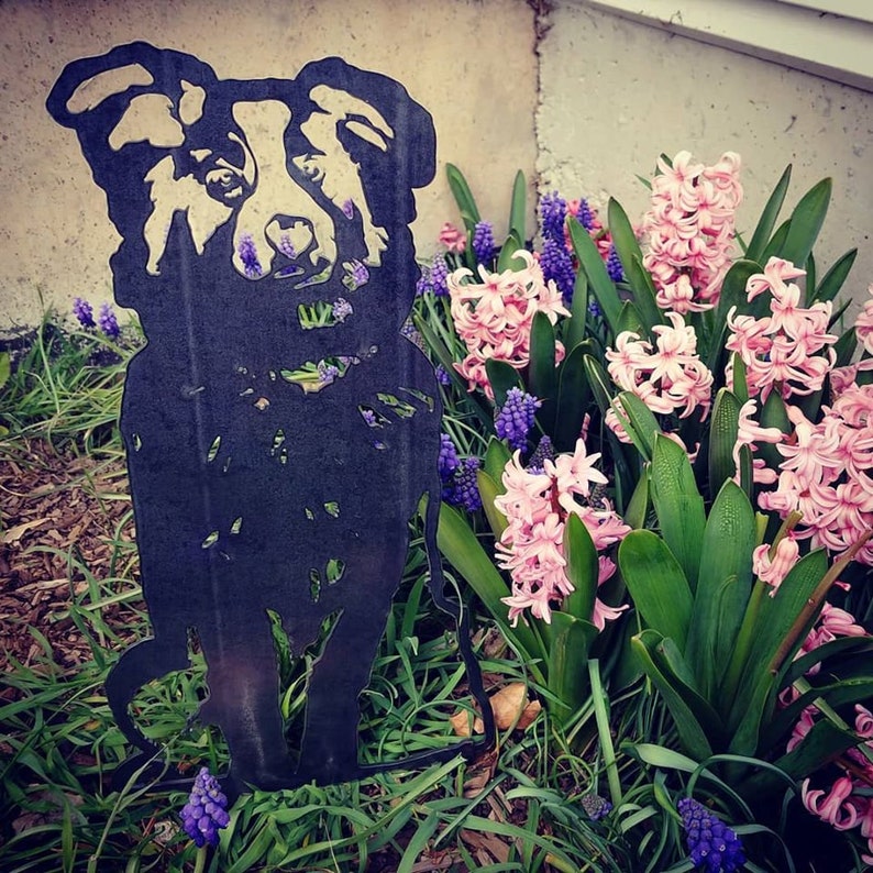 Australian Shepherd Metal Dog Silhouette Garden Yard Decoration-Jessemade AU