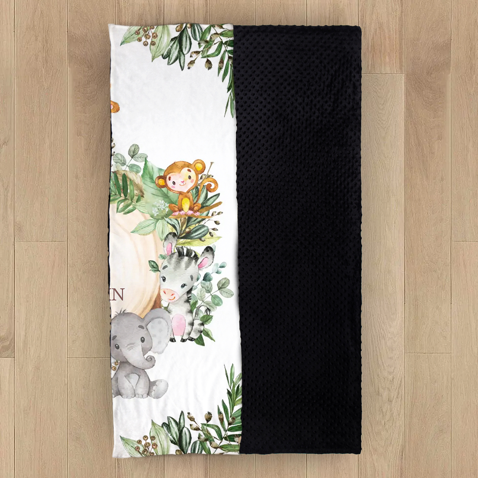 Personalised Zoo Blanket Custom Name Cute Cartoon Blanket-Jessemade AU