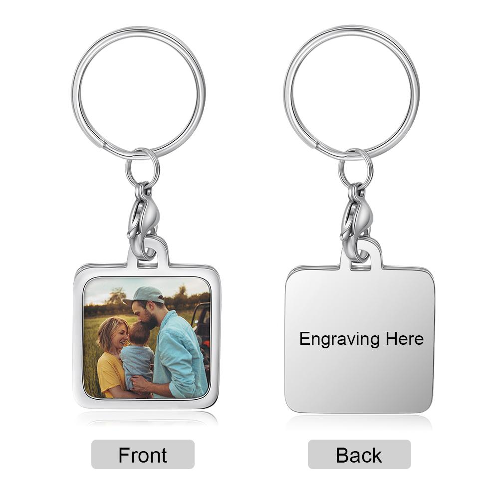 Personalised Keychain Engraved Photo Keychain Gifts For Him-Jessemade AU