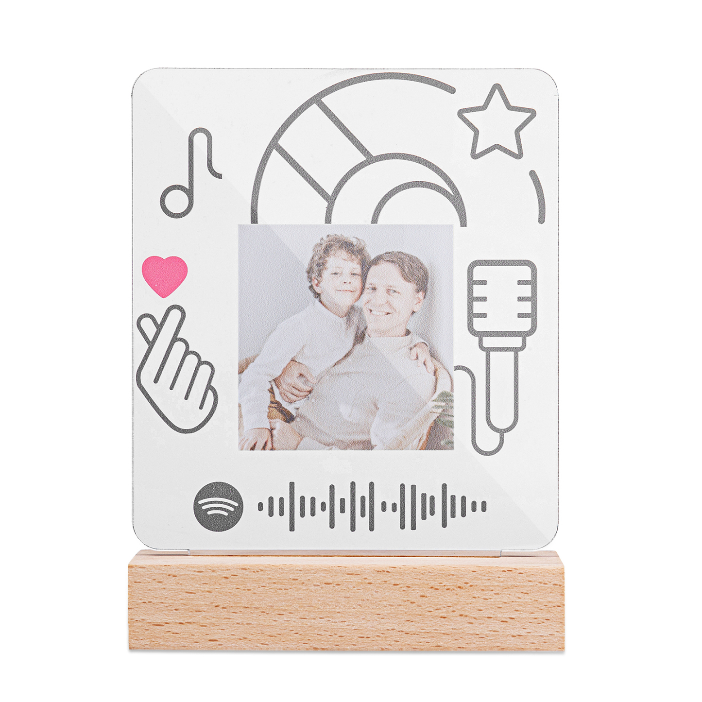 Personalised Spotify Code Photo LED Night Light-Can Play Music-Interesting-Jessemade AU