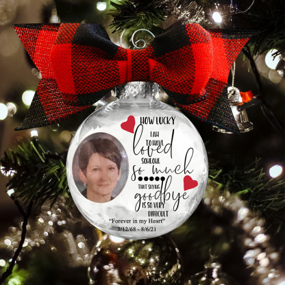 Personalised Photo Ball Ornament Forever in My Heart Memorial Ornament-Jessemade AU