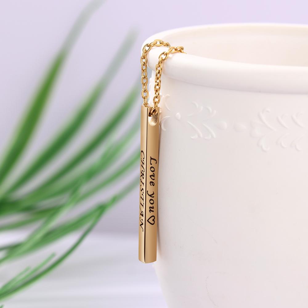 Customised 3D Bar Necklace-Jessemade AU