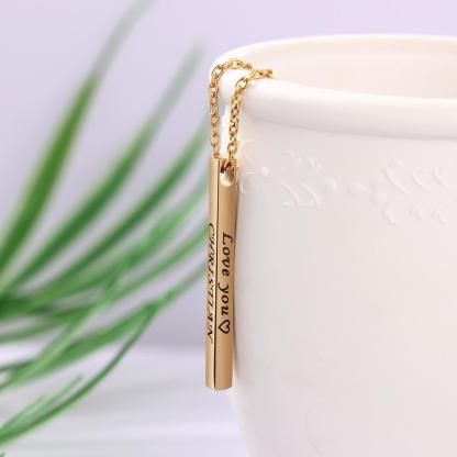 Customised 3D Bar Necklace-Jessemade AU