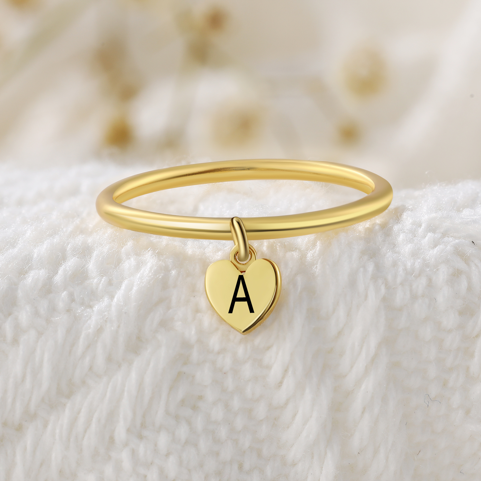 Personalised Ring Custom Letter Ring Birthday Gift for Her-Jessemade AU