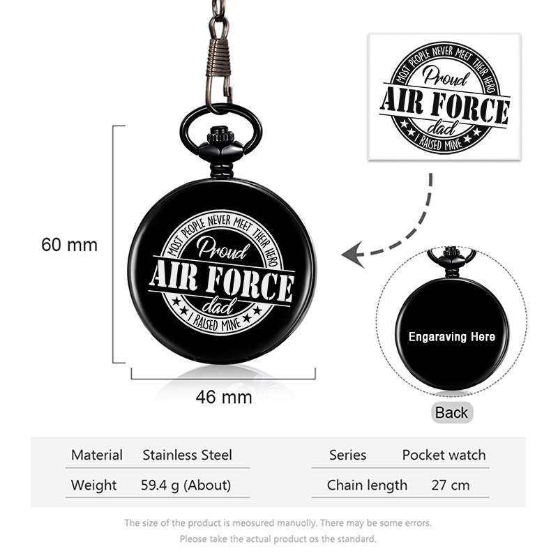 Personalised Pocket Watch Custom Names Gifts For Him-Jessemade AU