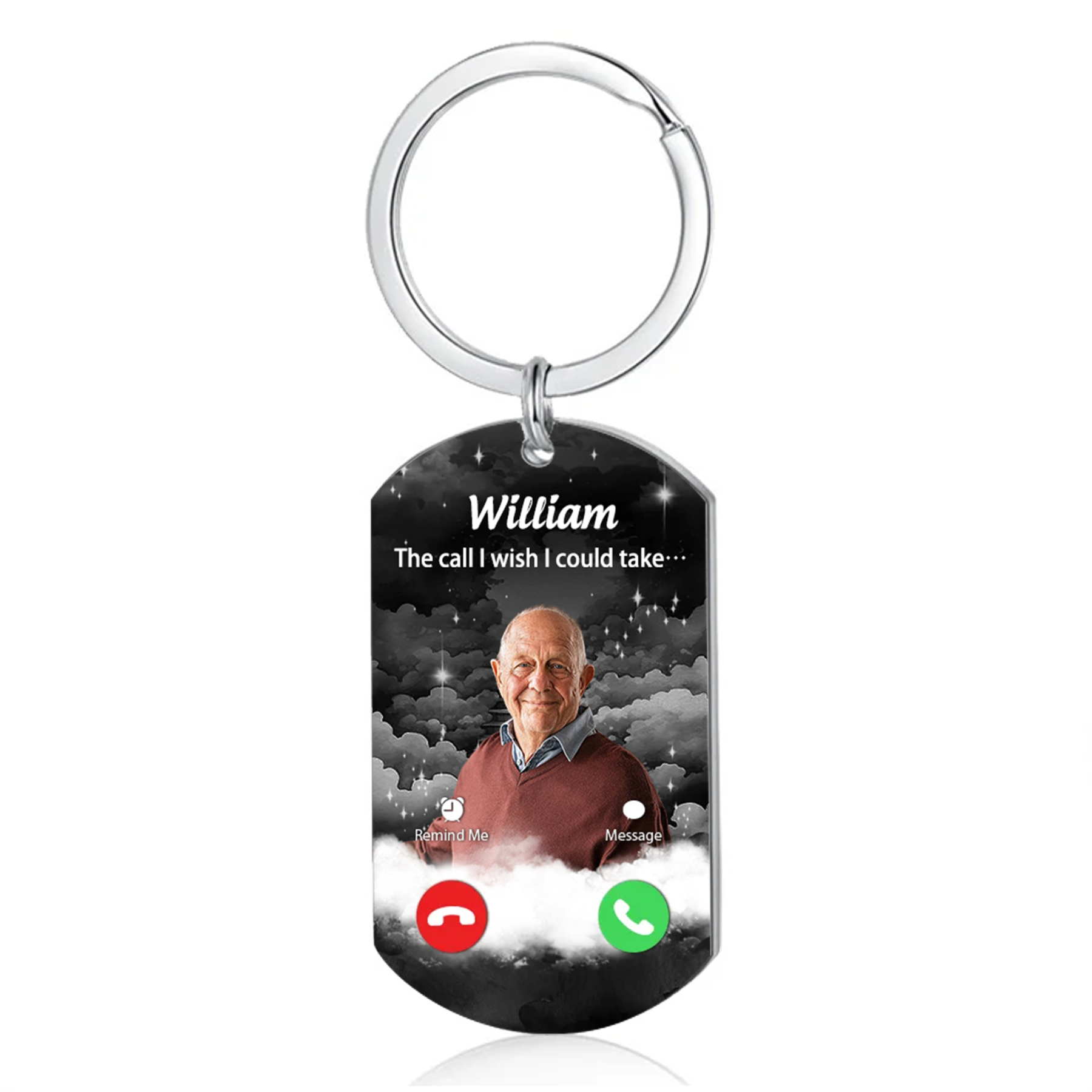 Personalised Photo & Name Keychain Memorial Gift "The Call I Wish I Could Take"-Jessemade AU