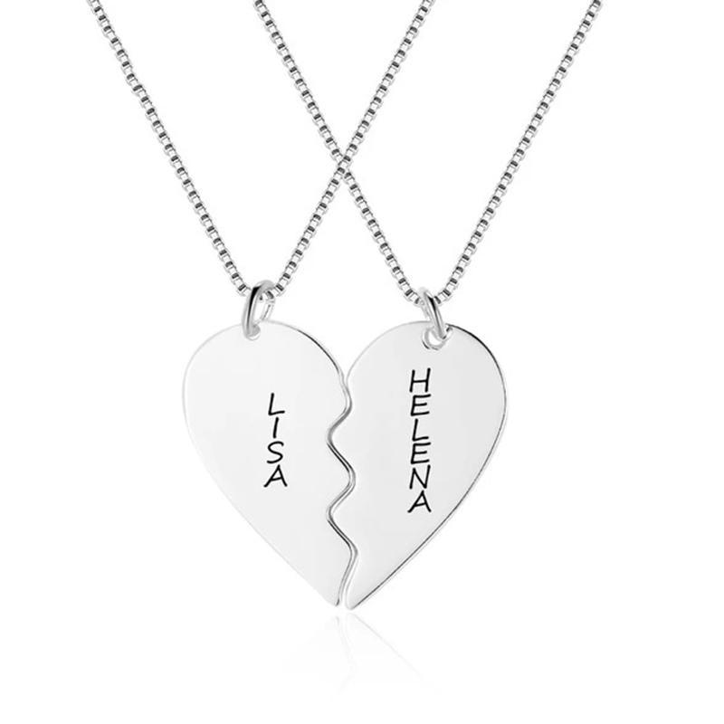 Heart Necklace Couple Necklace-Jessemade AU