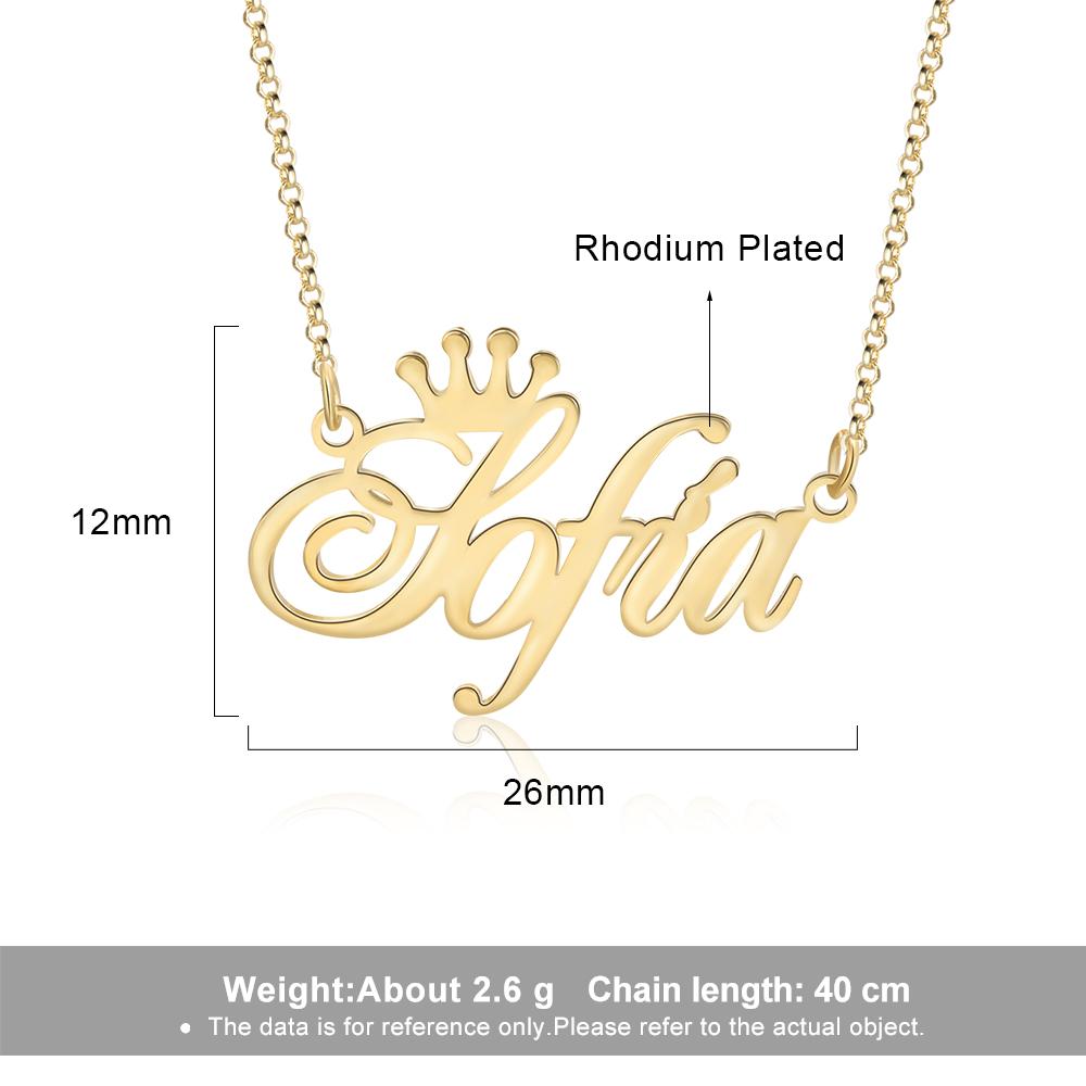 Personalised Necklace Custom 1 Name Necklace Gift For Women-Jessemade AU