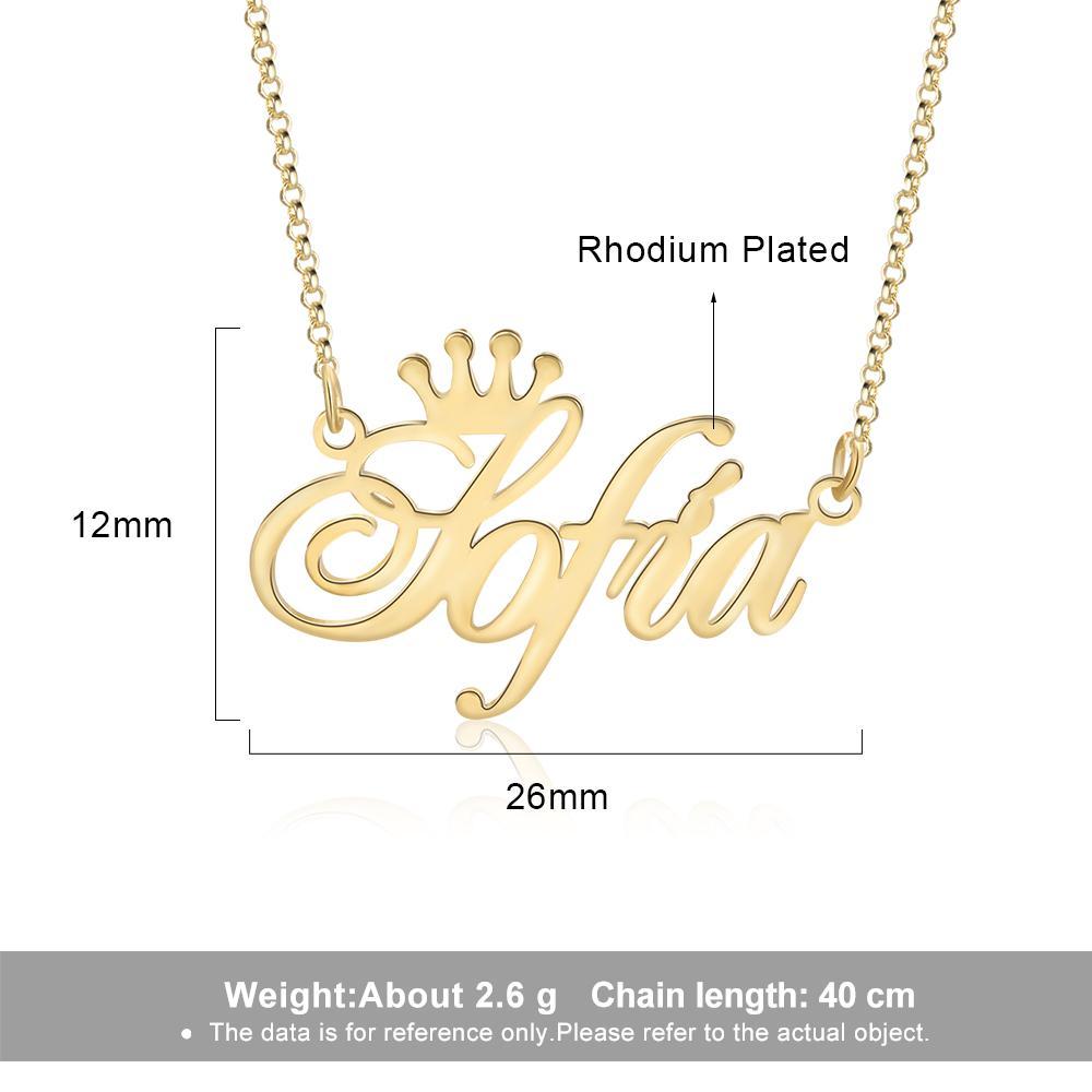 Personalised Necklace Custom 1 Name Necklace Gift For Women-Jessemade AU