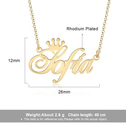 Personalised Necklace Custom 1 Name Necklace Gift For Women-Jessemade AU