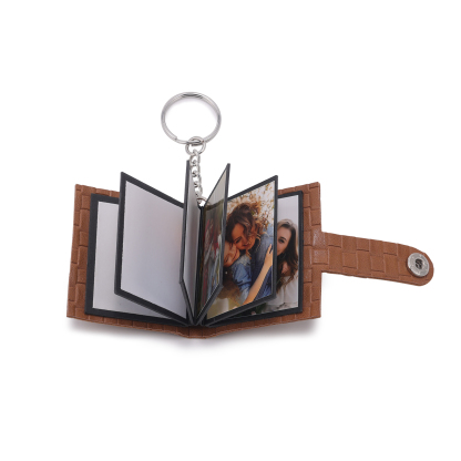 Personalised Photo Album Keychain Custom 5 Photos Leather Keychain Romantic Gifts-Jessemade AU