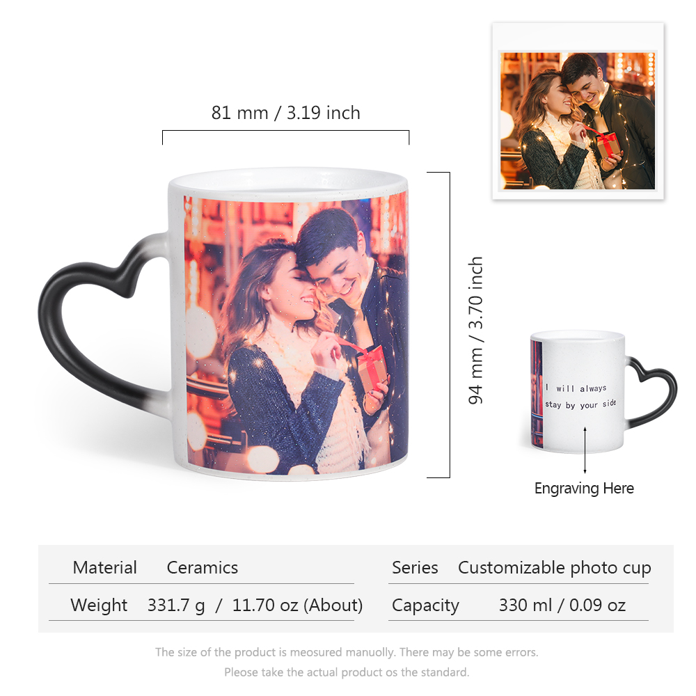 Personalised Photo Colour Changing Mug Custom Lettering Picture Mug-Jessemade AU