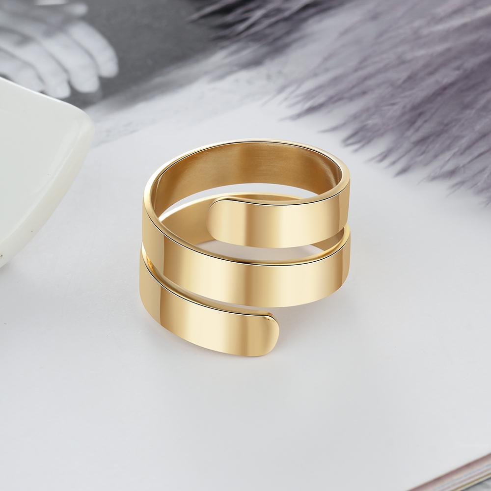 Personalised Ring for 3 Best Friend Engraved Name Wrap Ring-Jessemade AU