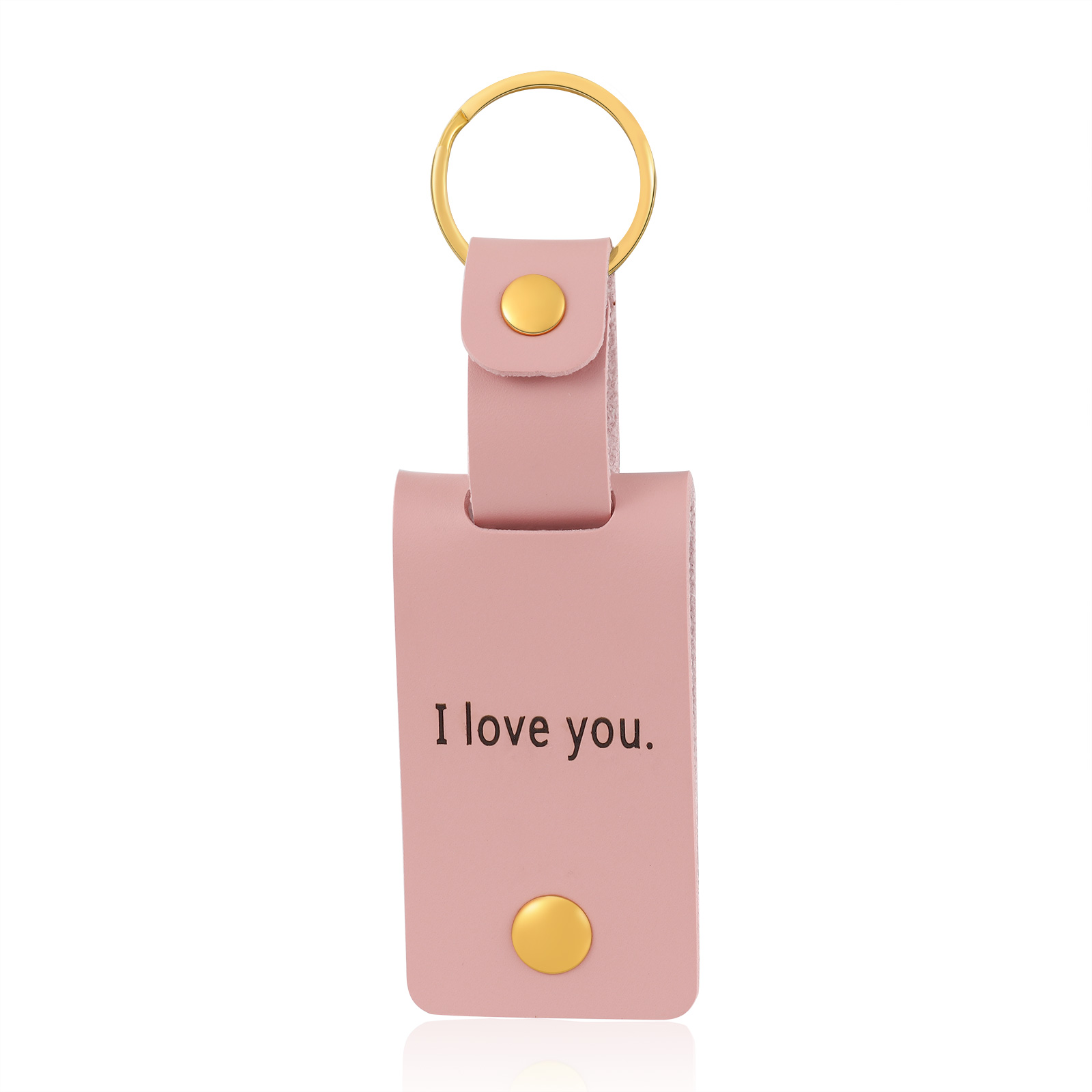 Personalised Photo Keychain Customised with Text Leather Keyring Couple Keychain Gift for Him/her-Jessemade AU