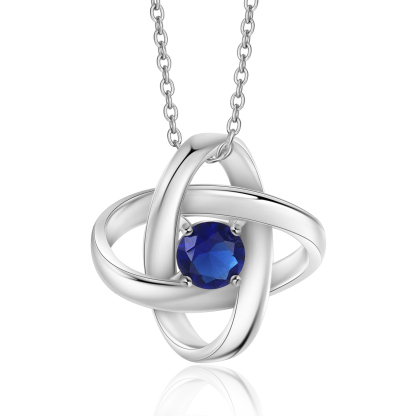 Personalised Necklace With 1 Birthstone Engraved Names Gift For Her-Jessemade AU