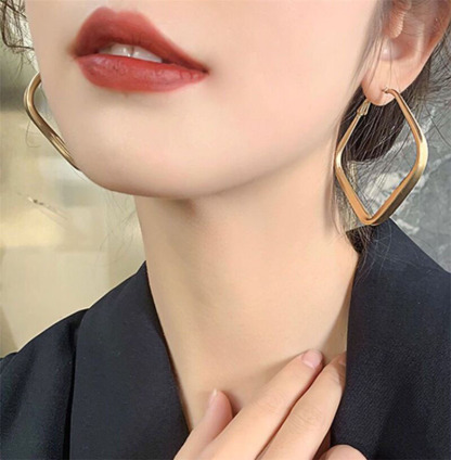 Heart Earrings Circle Earrings Square Earrings Birthday Gifts For Her-Jessemade AU