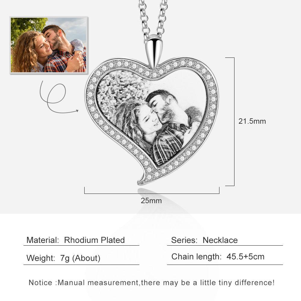 Personalised Heart Necklace Custom Photo Necklace Gifts For Her-Jessemade AU