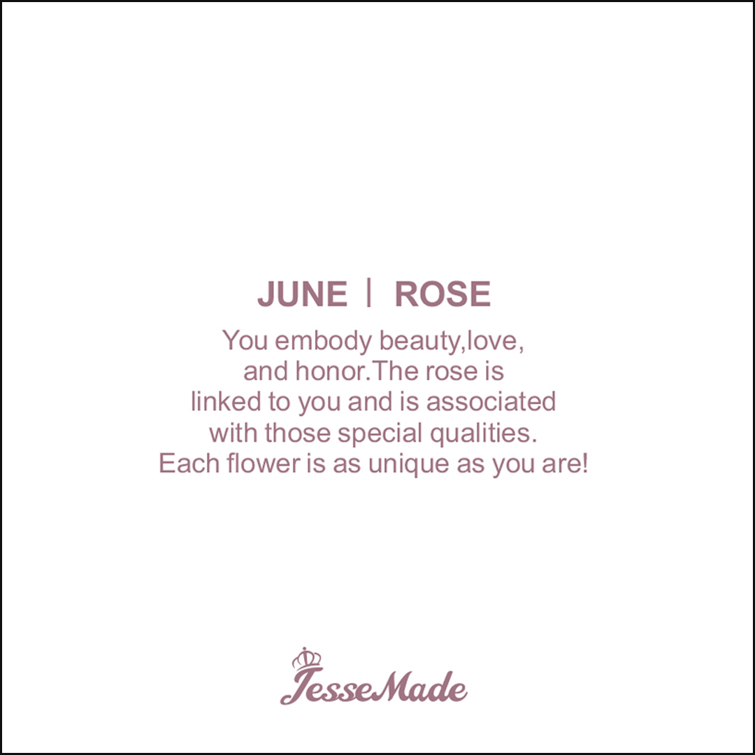 Personalised June Birthflower Necklace With Birthstones Custom 1 Name Necklace For Her-Jessemade AU