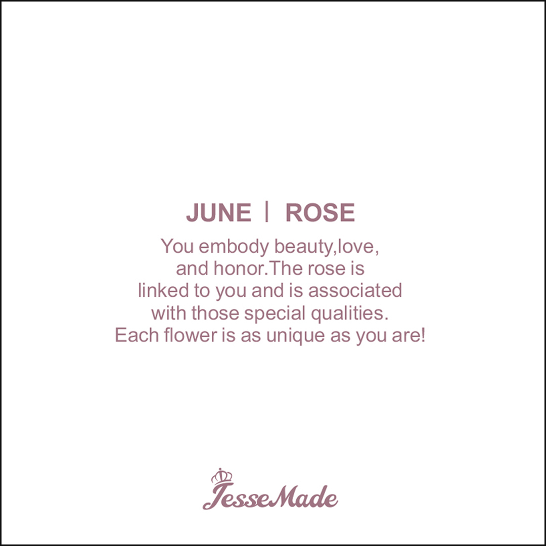 Personalised June Birthflower Necklace With Birthstones Custom 1 Name Necklace For Her-Jessemade AU