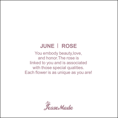Personalised June Birthflower Necklace With Birthstones Custom 1 Name Necklace For Her-Jessemade AU