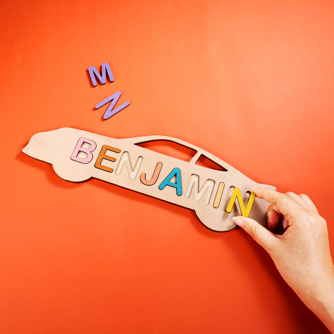 Personalised Kid's Wooden Name Alphabet Puzzle Toy for Toddlers Early Learning Child Toy-Jessemade AU