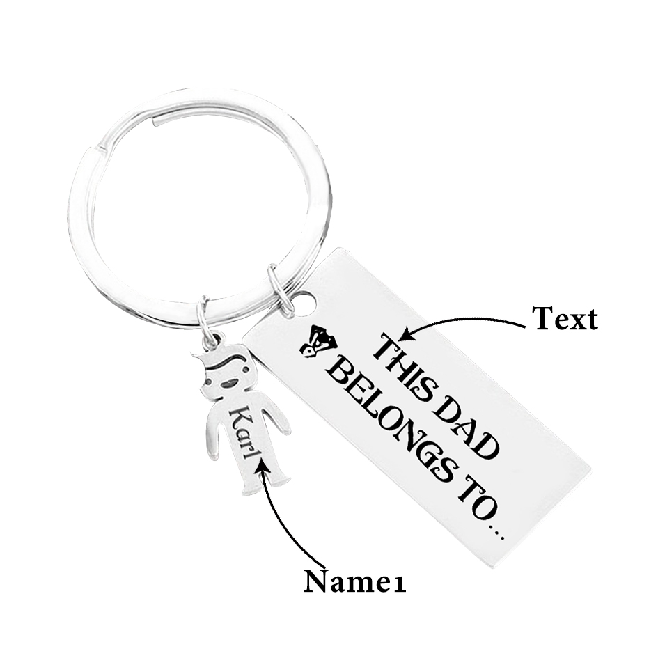 1 Name-Personalised 1 Child's Name Keychain Gift for Mum Dad-Jessemade AU