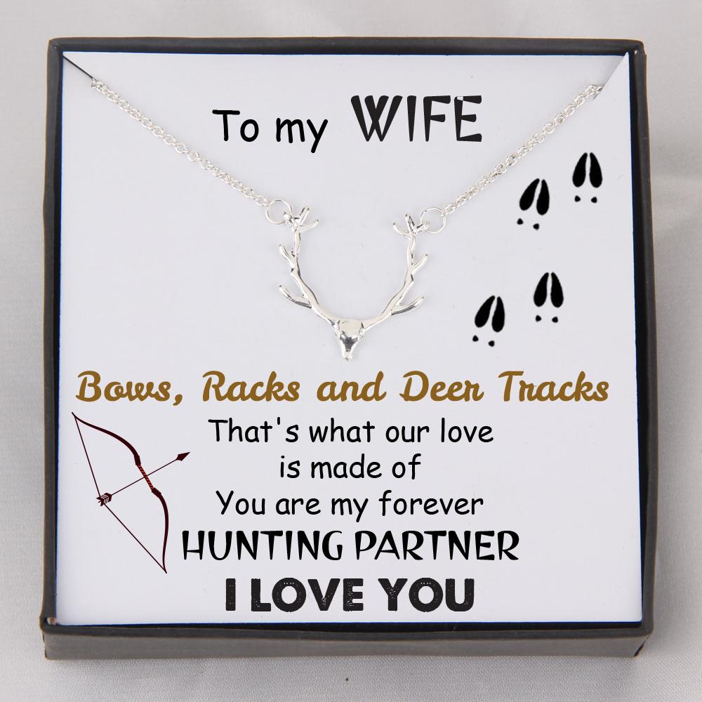 You Are My Forever Hunting Partner, Heart Hunter Necklace Gift Set Gifts For Wife-Jessemade AU