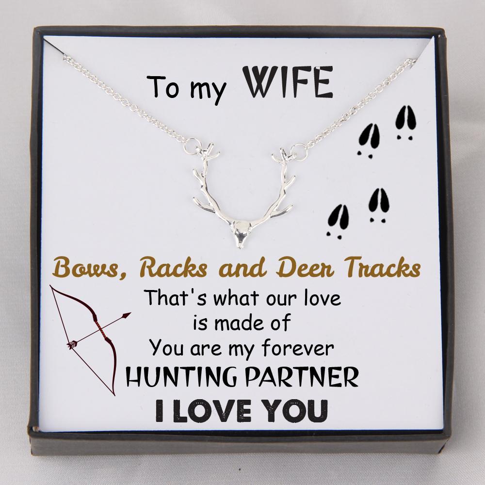 You Are My Forever Hunting Partner, Heart Hunter Necklace Gift Set Gifts For Wife-Jessemade AU