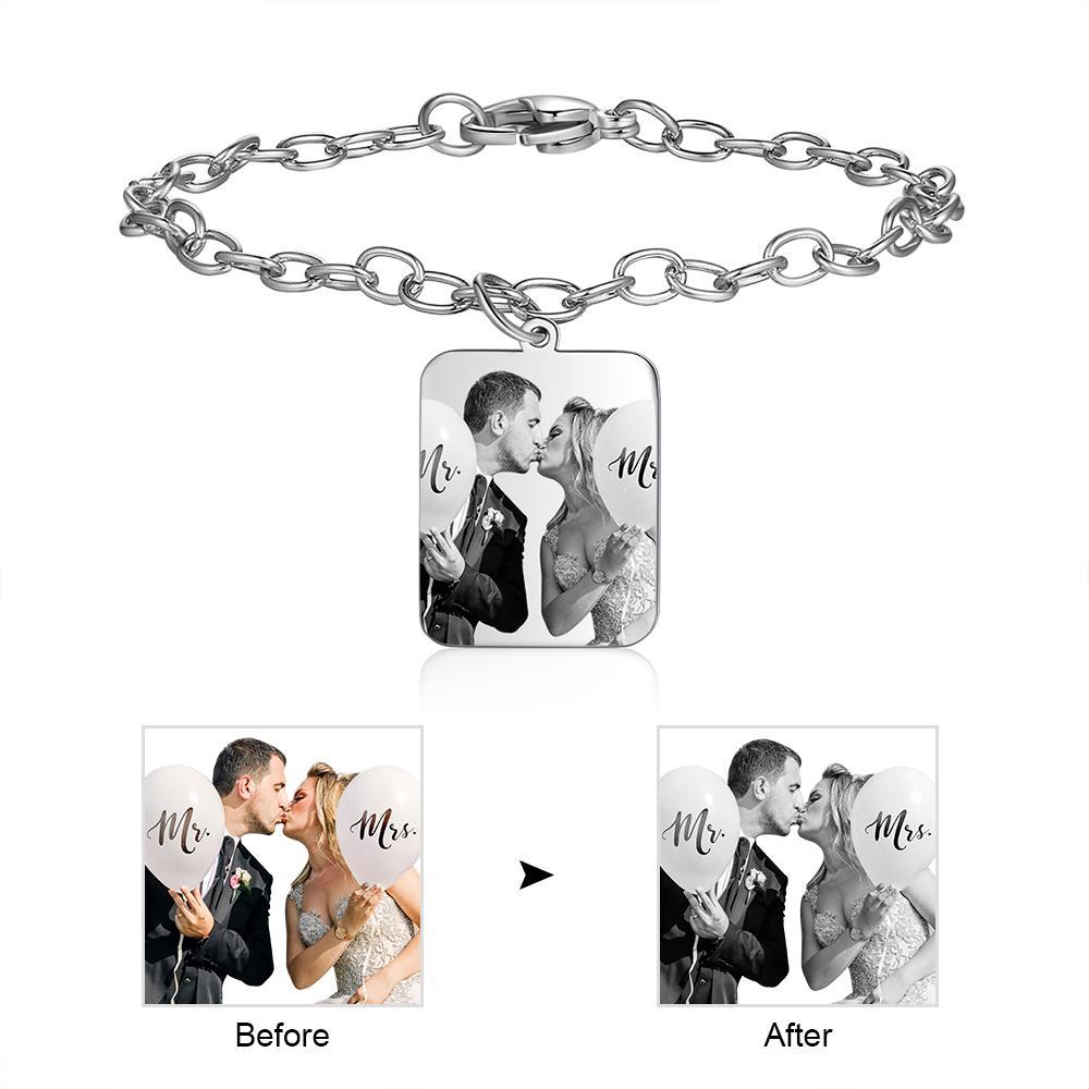 Personalised Photo Locket Bracelet Custom Photo Bracelet Gifts For Her-Jessemade AU