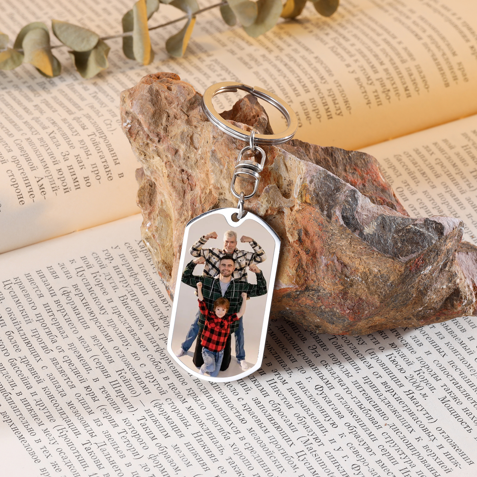 Custom Photo Keyring Engrave Name Father's Day Gifts for Basketball Lover-Jessemade AU