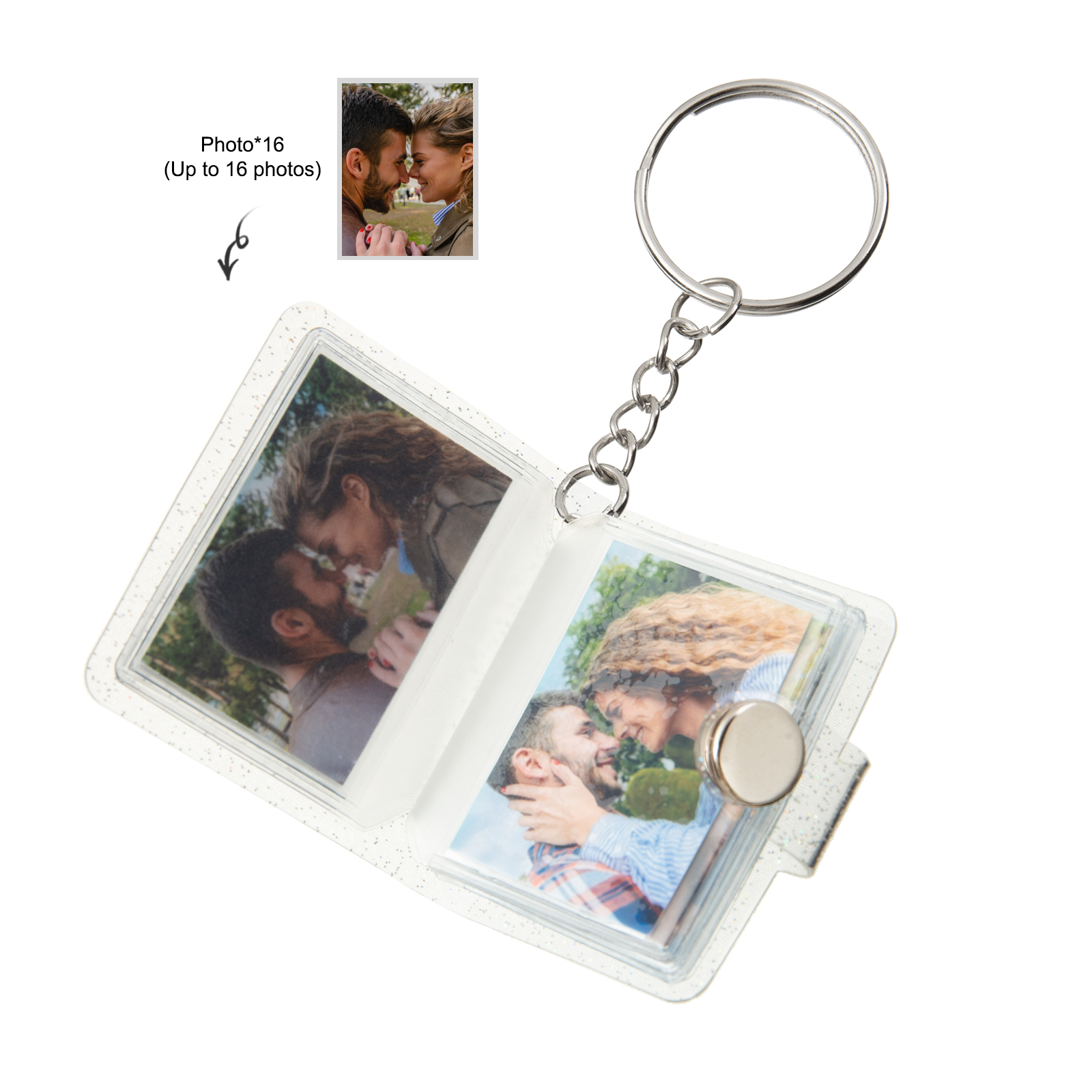 Personalised Mini Photo Album Keychain Custom 16 Photos Keychain Scrapbook  Romantic Gifts-Jessemade AU