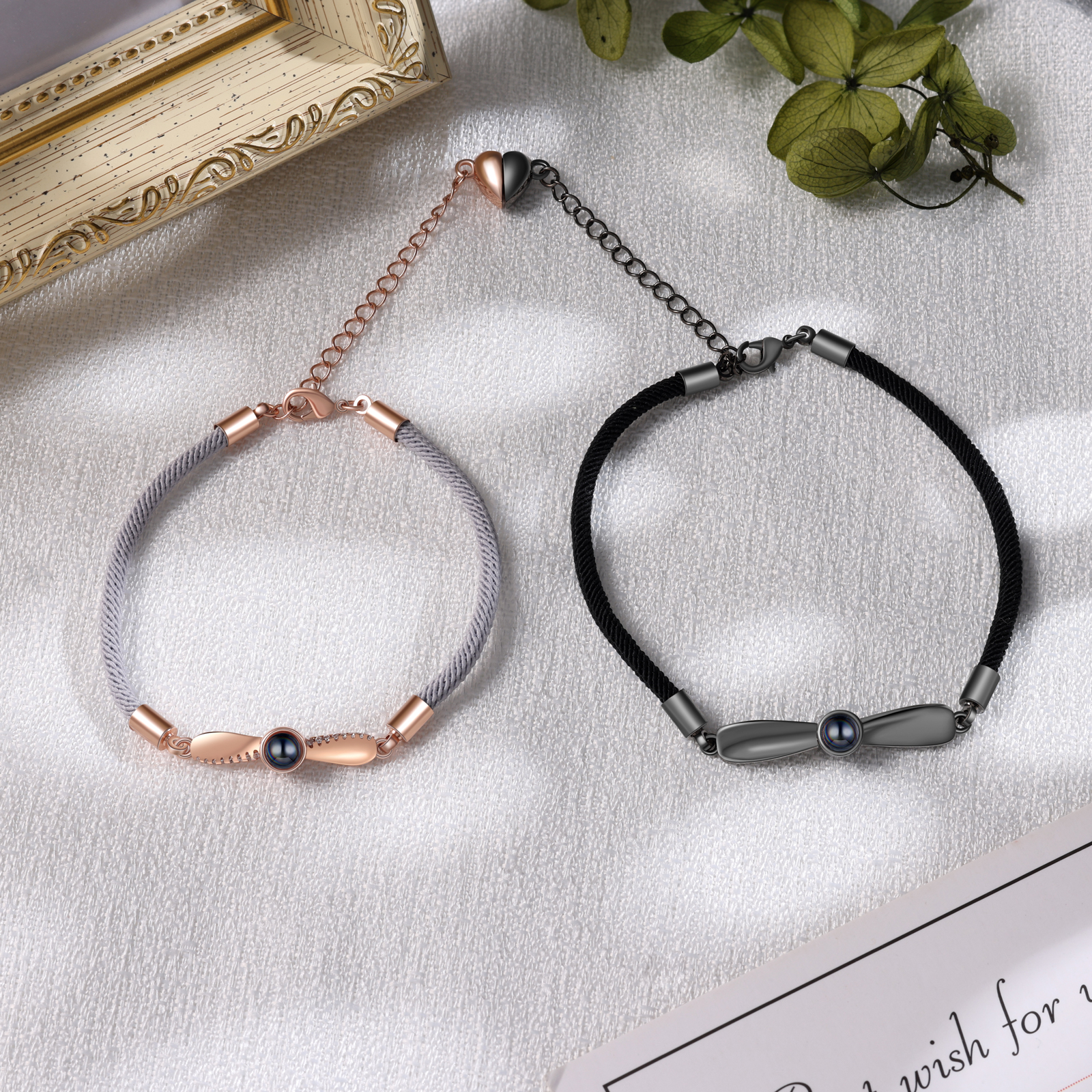 Personalised Magnetic Projection Bracelet Custom Photo Couple Bracelet Creative Gift for Her-Jessemade AU